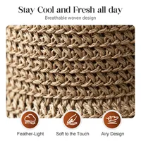 🔥🔥Hot Deal Summer SALE OFF UP TO 60%🔥🔥Woven Straw Sun Hat with Bow thumbnail 4