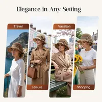 🔥🔥Hot Deal Summer SALE OFF UP TO 60%🔥🔥Woven Straw Sun Hat with Bow thumbnail 6