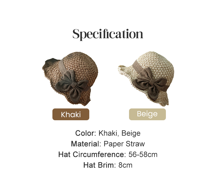 🔥🔥Hot Deal Summer SALE OFF UP TO 60%🔥🔥Woven Straw Sun Hat with Bow thumbnail 9
