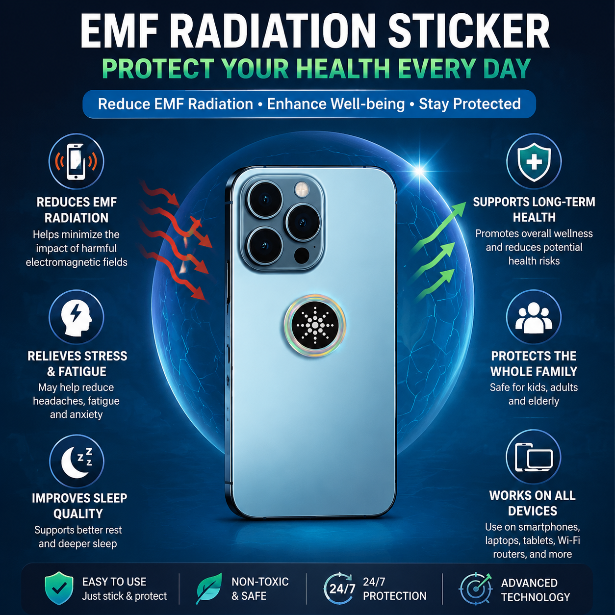 🔥 SUMMER SALE UPTO 50%🔥- Quantum EMF Protection Chip ☢️ - Image 1