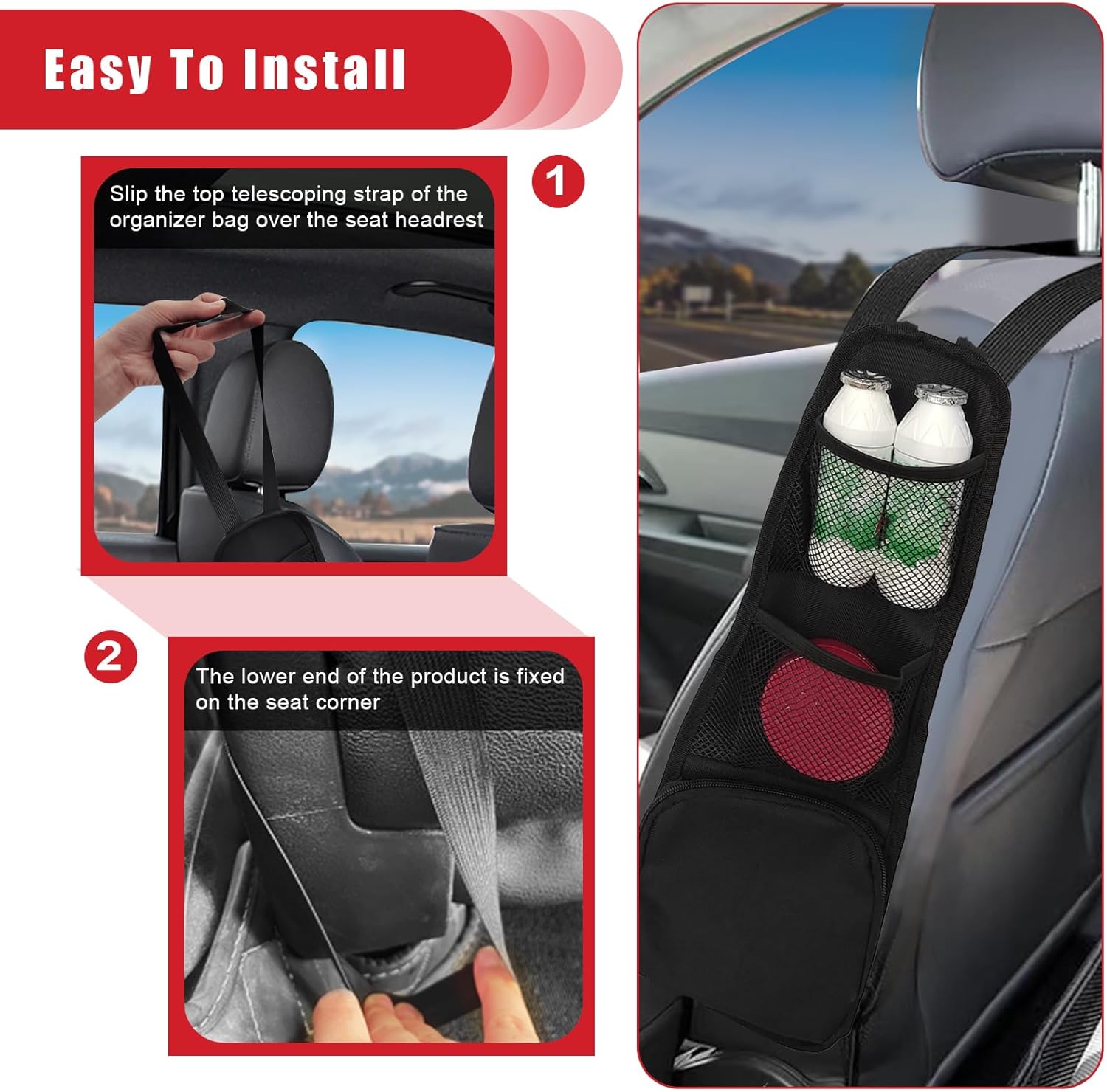 🚗💥 50% OFF - Car Seat Storage Hanging Bag! 💥🚗 thumbnail 2