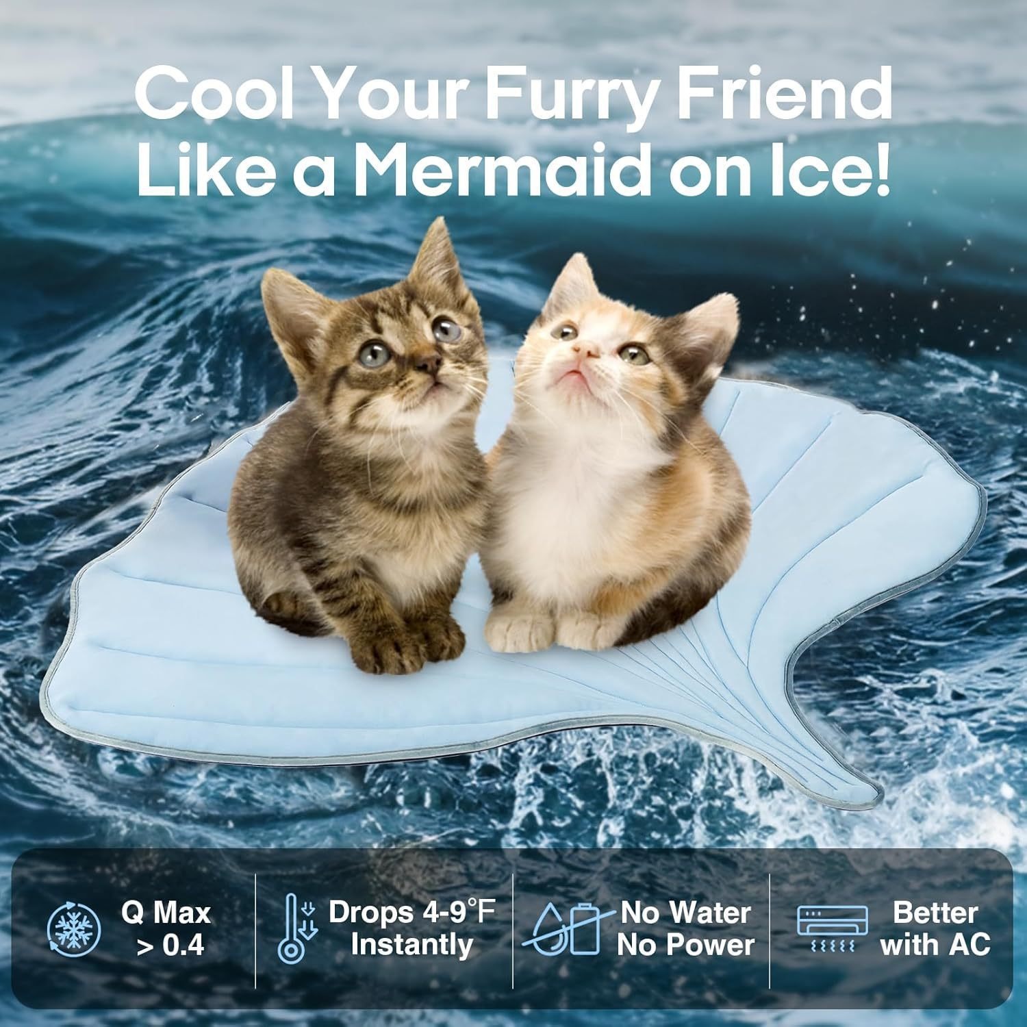 🔥Summer Sale Upto 60% Ice Pad Cooling Floor Mat Universal Mat for Pets Cats and Dogs thumbnail 2