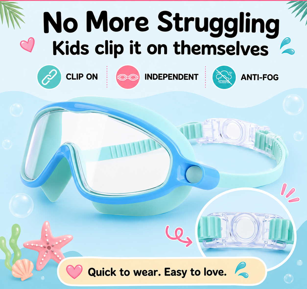 🔥🔥Hot Deal Summer SALE OFF UP TO 60%🔥🔥 Clip-On Swim Goggles thumbnail 3