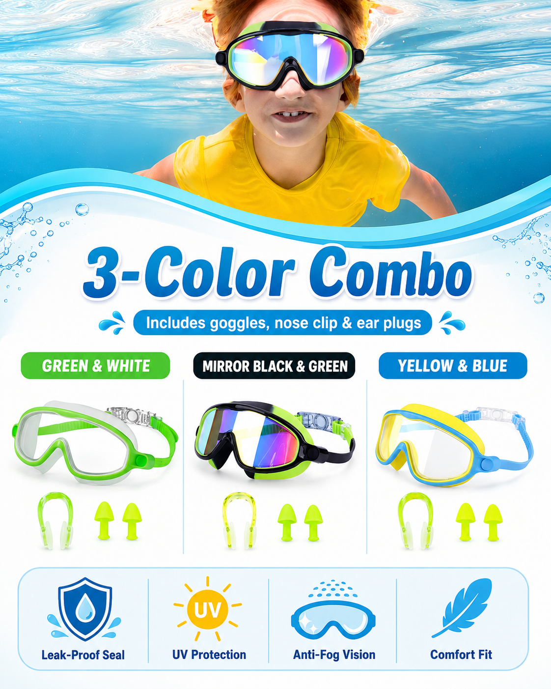 🔥🔥Hot Deal Summer SALE OFF UP TO 60%🔥🔥 Clip-On Swim Goggles thumbnail 24
