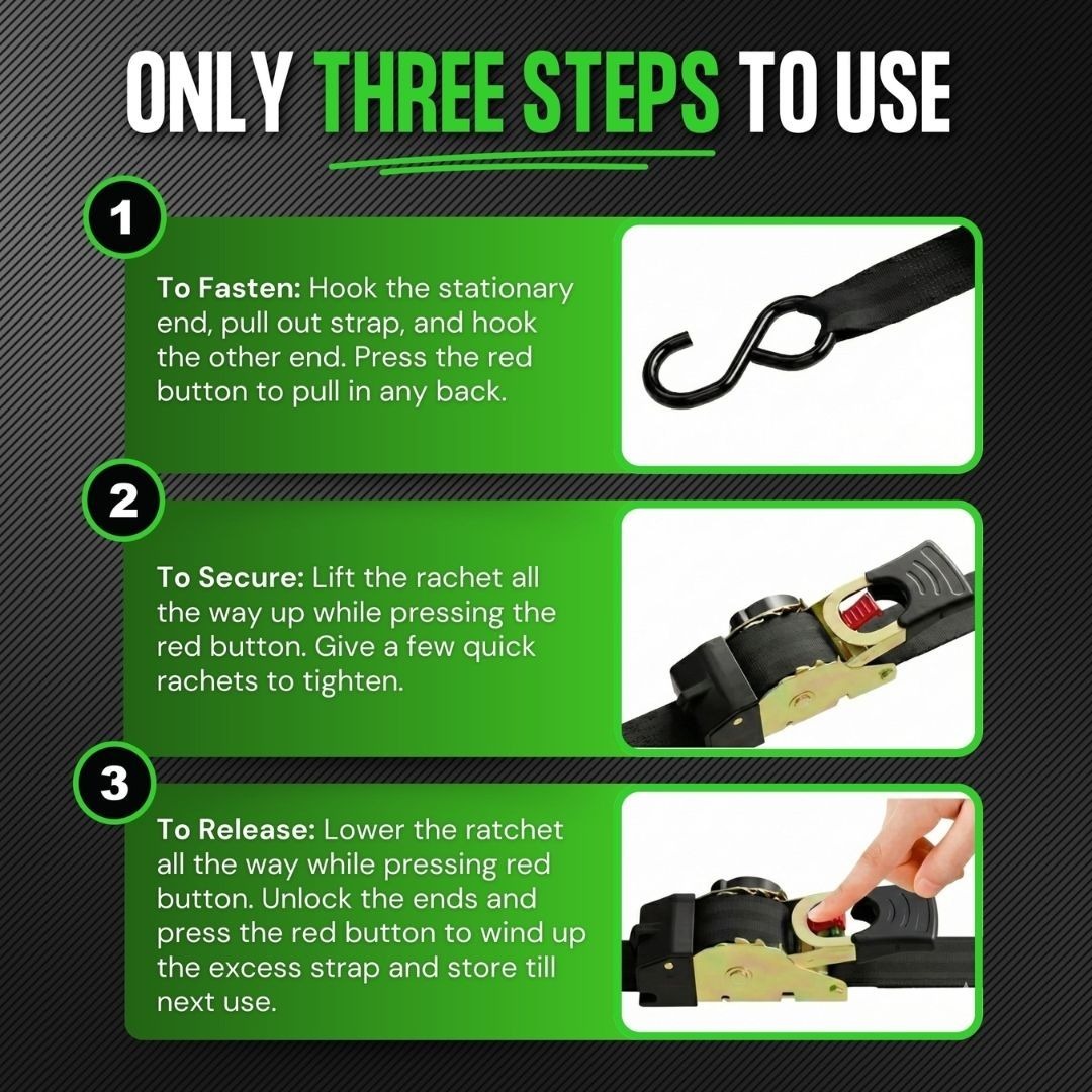 🔥 Selling Fast 50% OFF 🎁 Perfect Gift – Retractable Ratchet Strap (2026 Upgraded Edition) thumbnail 14