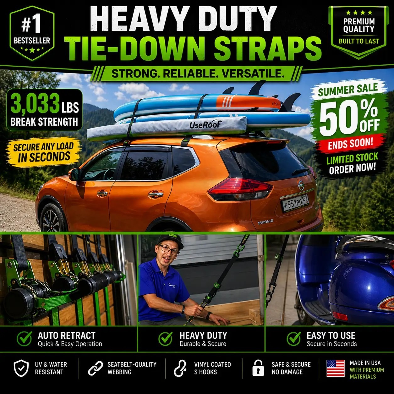 🔥 Selling Fast 50% OFF 🎁 Perfect Gift – Retractable Ratchet Strap (2026 Upgraded Edition) thumbnail 16