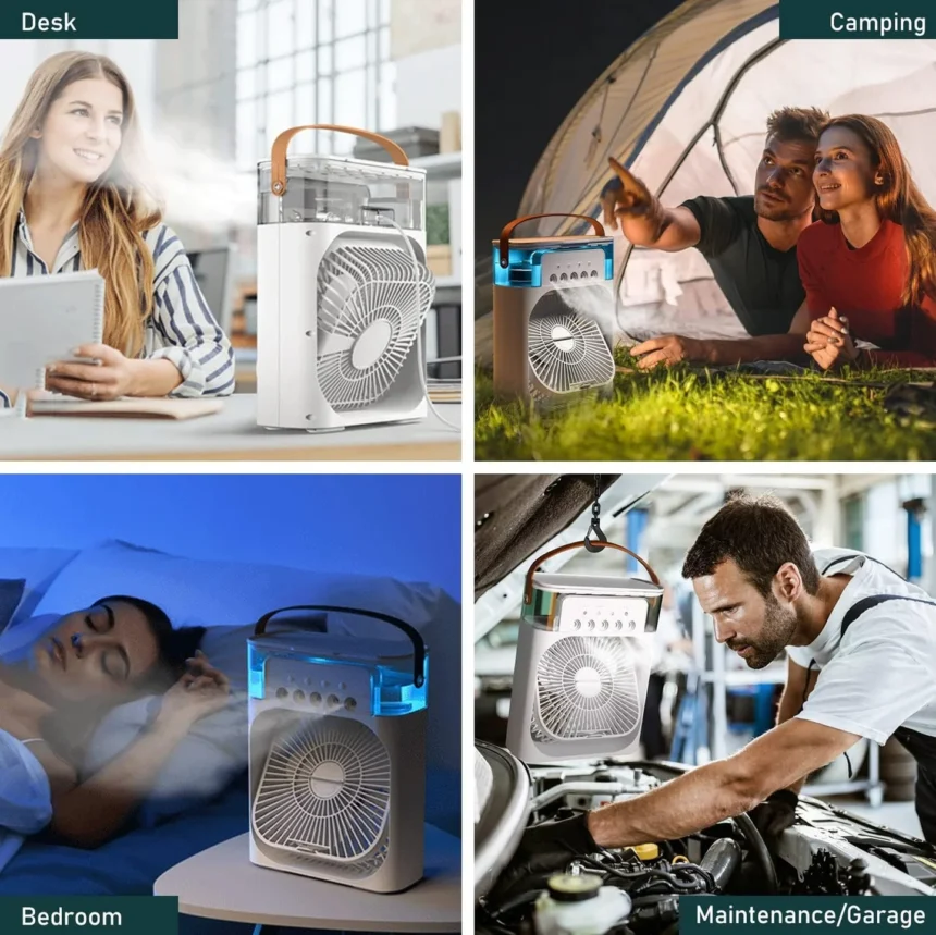 🔥🔥Hot Deal Summer SALE OFF UP TO 60%🔥🔥3-in-1 Portable Mini Air Cooler Fan with Humidifier & LED Light thumbnail 4