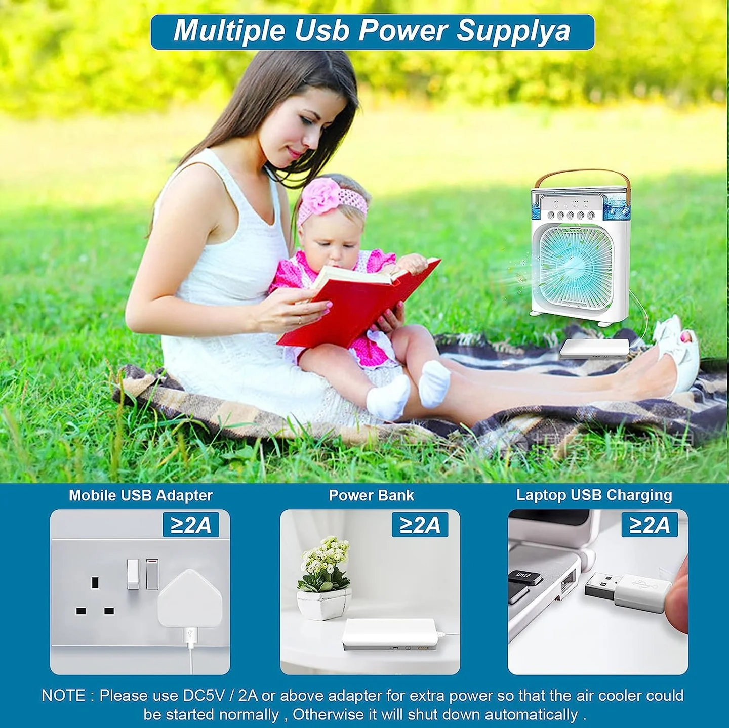 🔥🔥Hot Deal Summer SALE OFF UP TO 60%🔥🔥3-in-1 Portable Mini Air Cooler Fan with Humidifier & LED Light thumbnail 8