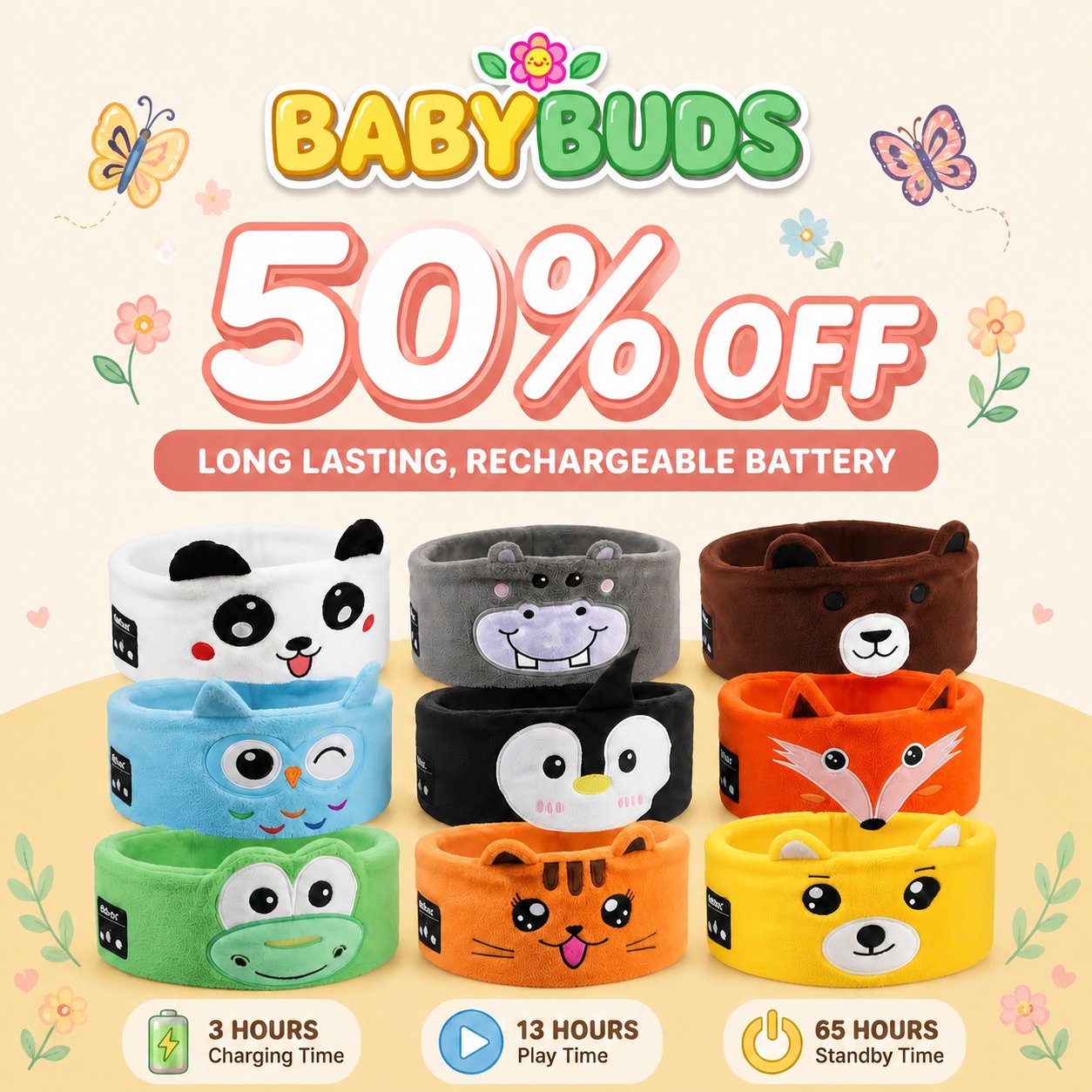 ☀️ Hot Summer Deal – Up To 50% OFF ☀️- Kidsren's Music Headscarf 👶🎵 - Image 1
