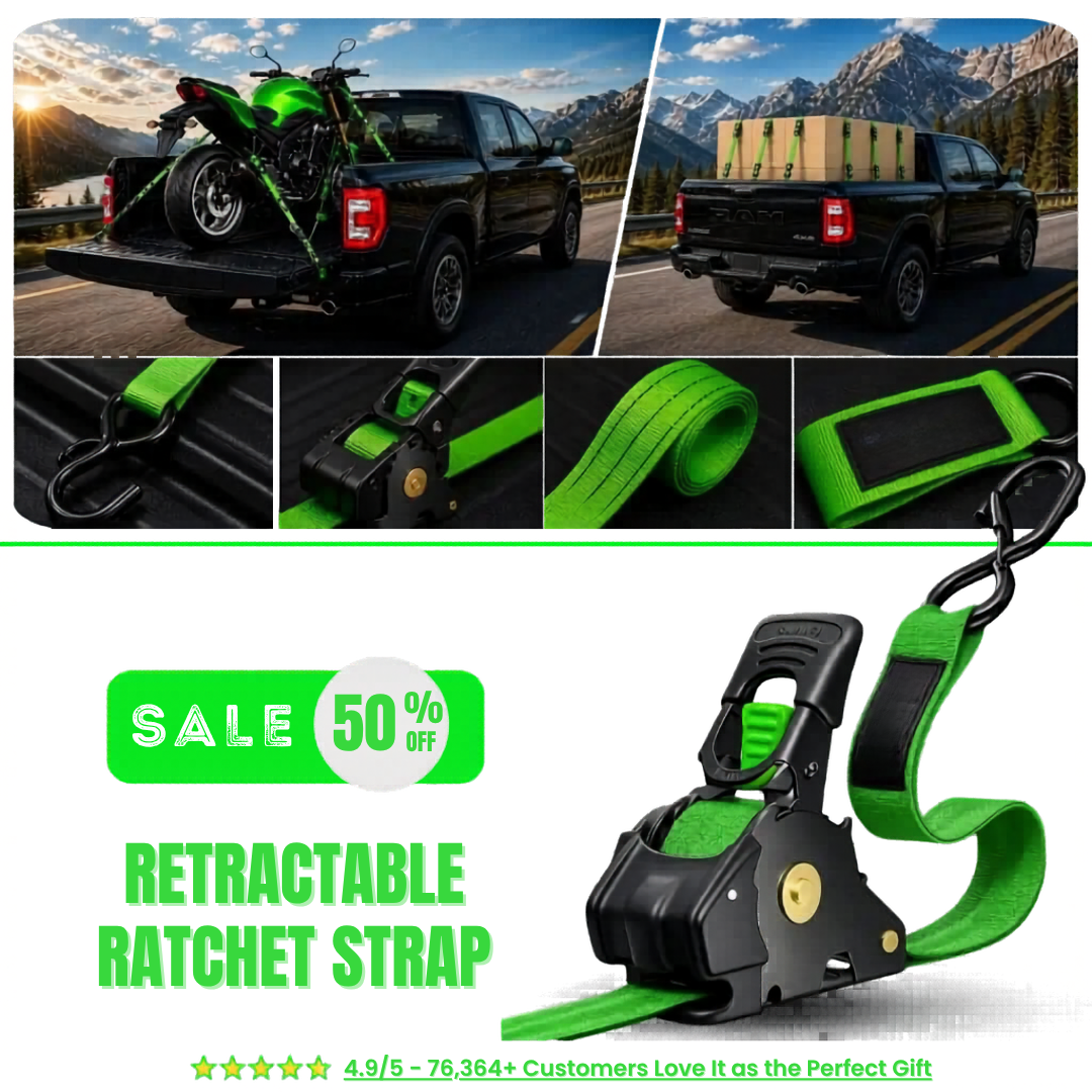 ๐ฅ Selling Fast 50% OFF ๐ Perfect Gift โ Retractable Ratchet Strap (2026 Upgraded Edition) - Image 1