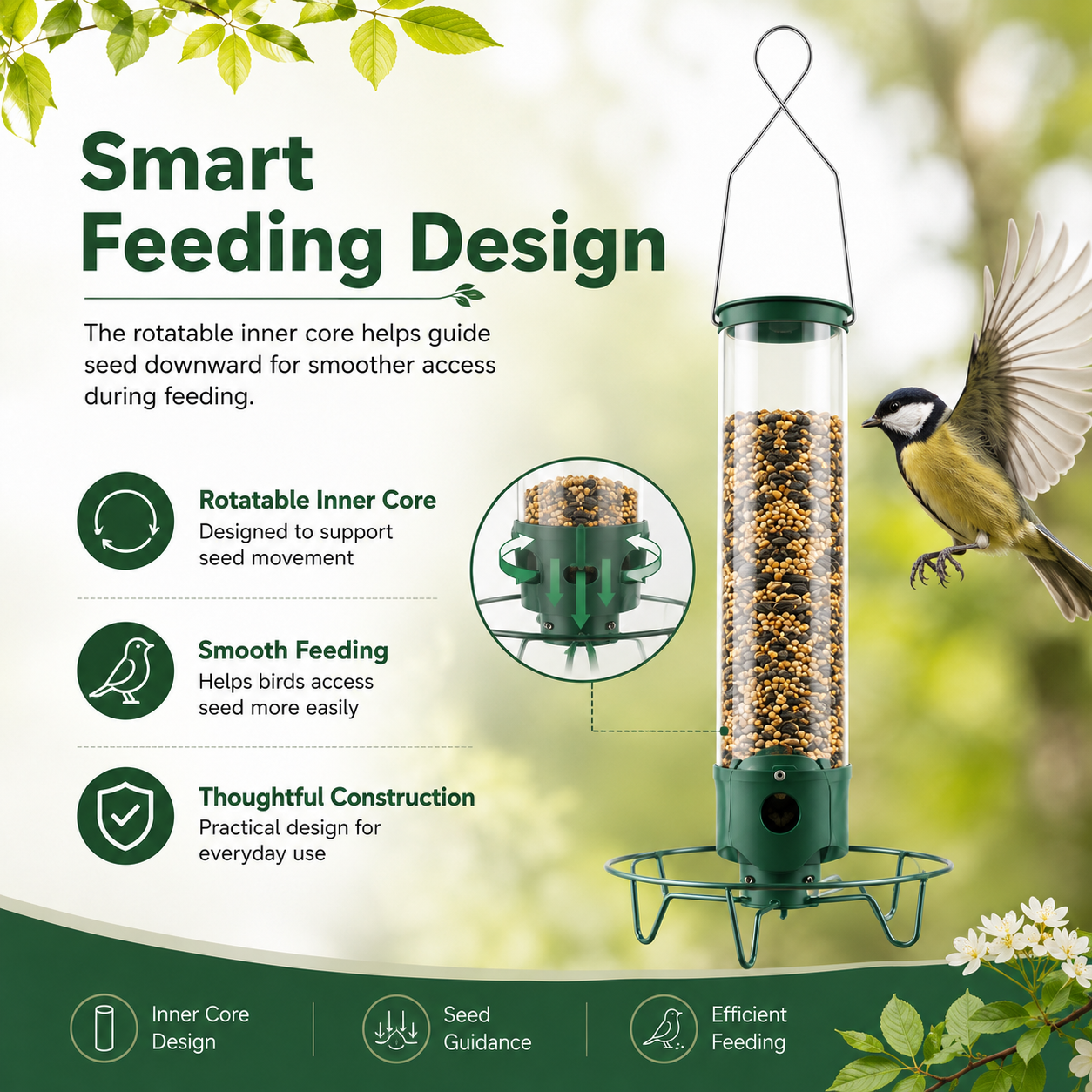 🔥🔥Hot Deal Summer SALE OFF UP TO 60%🔥🔥 Droll Yankees Squirrel-Proof Wild Bird Feeder Outdoor thumbnail 2