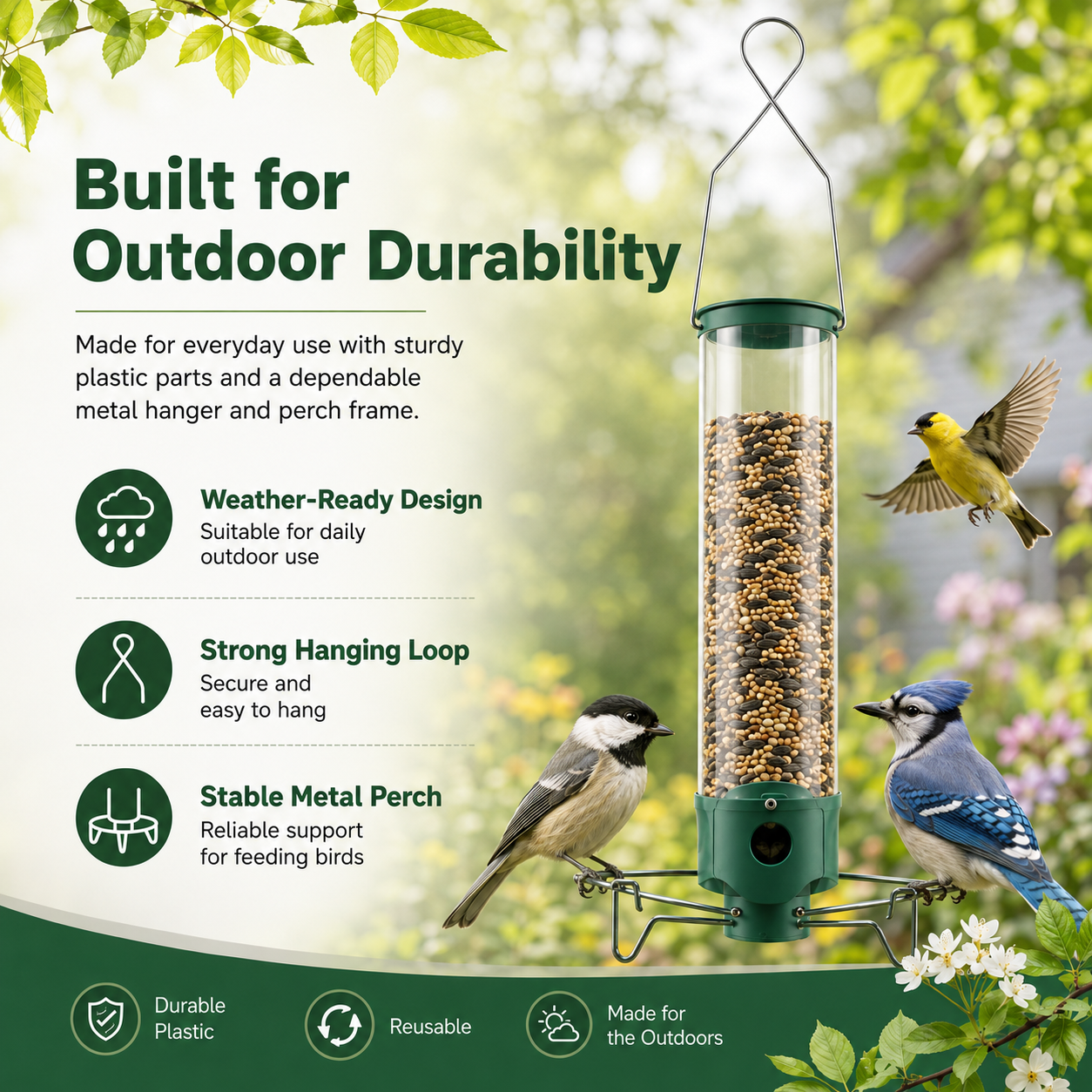 🔥🔥Hot Deal Summer SALE OFF UP TO 60%🔥🔥 Droll Yankees Squirrel-Proof Wild Bird Feeder Outdoor thumbnail 6