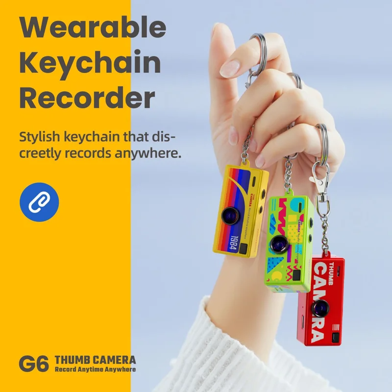 🔥Last Day 50% OFF🔥Thumb Camera with Keychain 1080P HD Mini Video Recorder for Kids Birthday Gift thumbnail 4