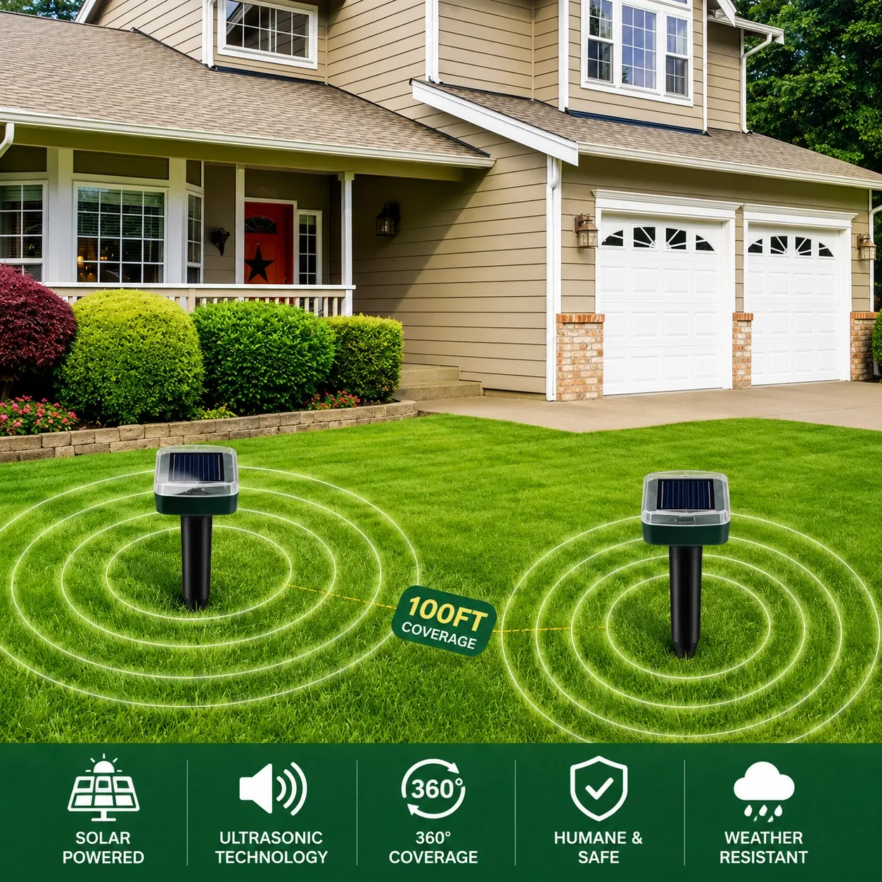 🔥Hot Deal Summer SALE OFF UP TO 60% Solar Powered Waterproof Screw Mole Repellent thumbnail 4