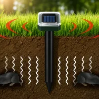 🔥Hot Deal Summer SALE OFF UP TO 60% Solar Powered Waterproof Screw Mole Repellent thumbnail 5
