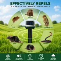 🔥Hot Deal Summer SALE OFF UP TO 60% Solar Powered Waterproof Screw Mole Repellent thumbnail 2