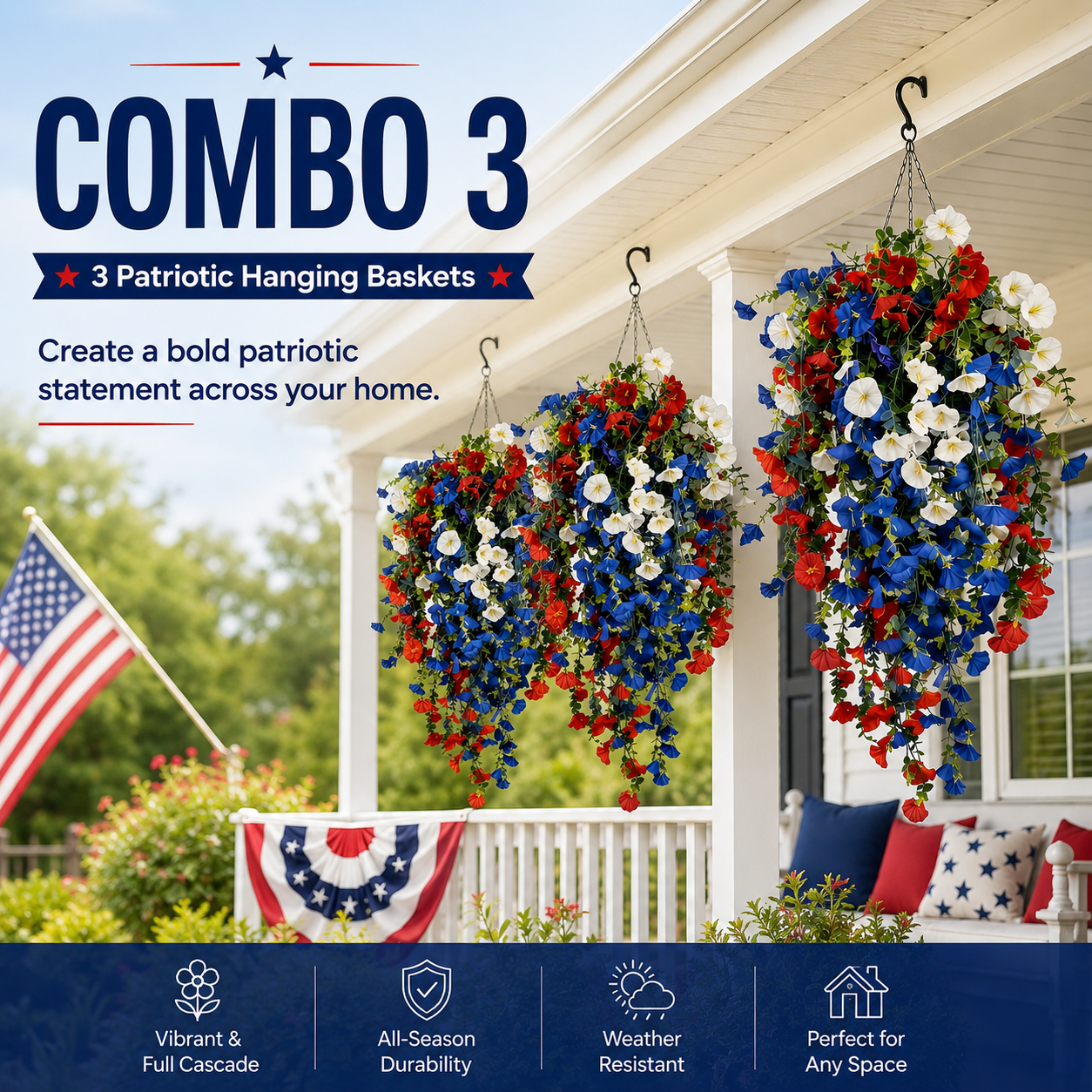 🔥🔥250th US Independence Day SALE OFF UP TO 60%🔥 SALE OFF UP TO 60%🔥🔥  Artificial Outdoor Decor, No Maintenance thumbnail 9