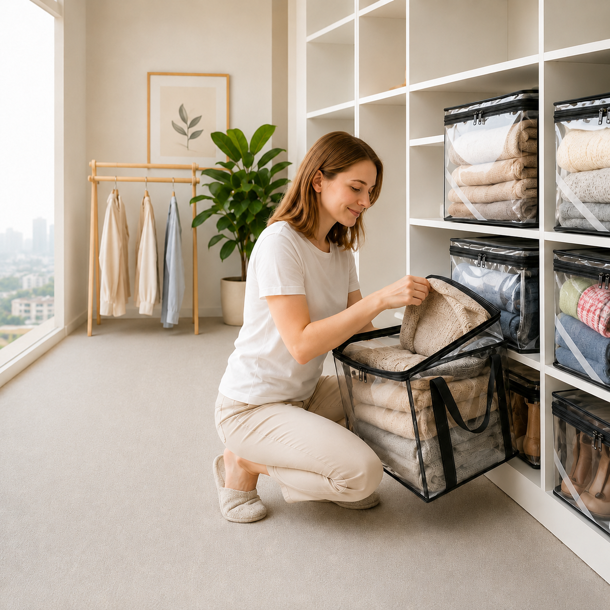 đ„Last Day 60% OFF Large-Capacity Foldable Transparent Storage Box for Books & Clothes - Image 1