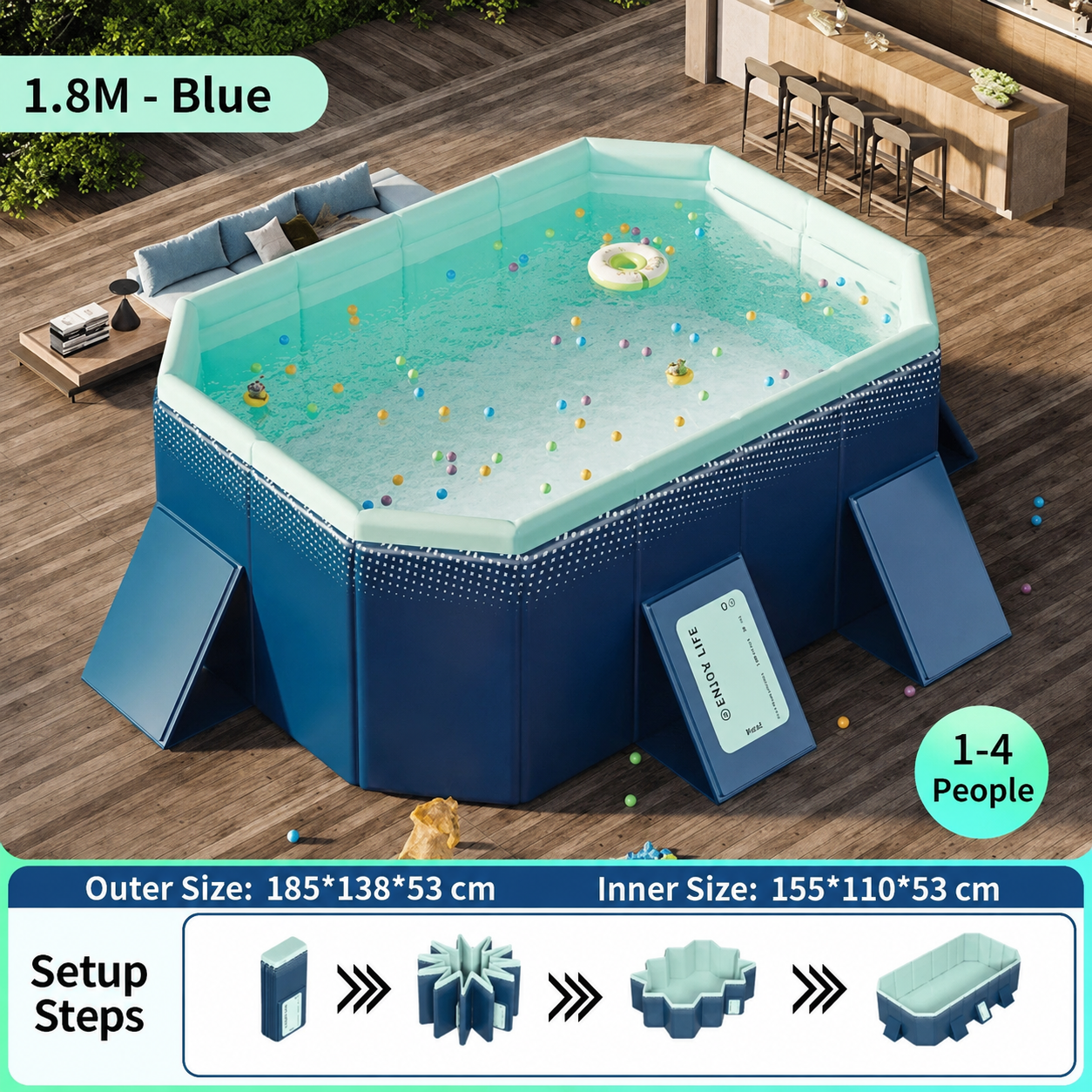 🔥🔥Hot Deal Summer SALE OFF UP TO 60%🔥🔥 Home swimming pool, automatic swimming pool without pump. thumbnail 9