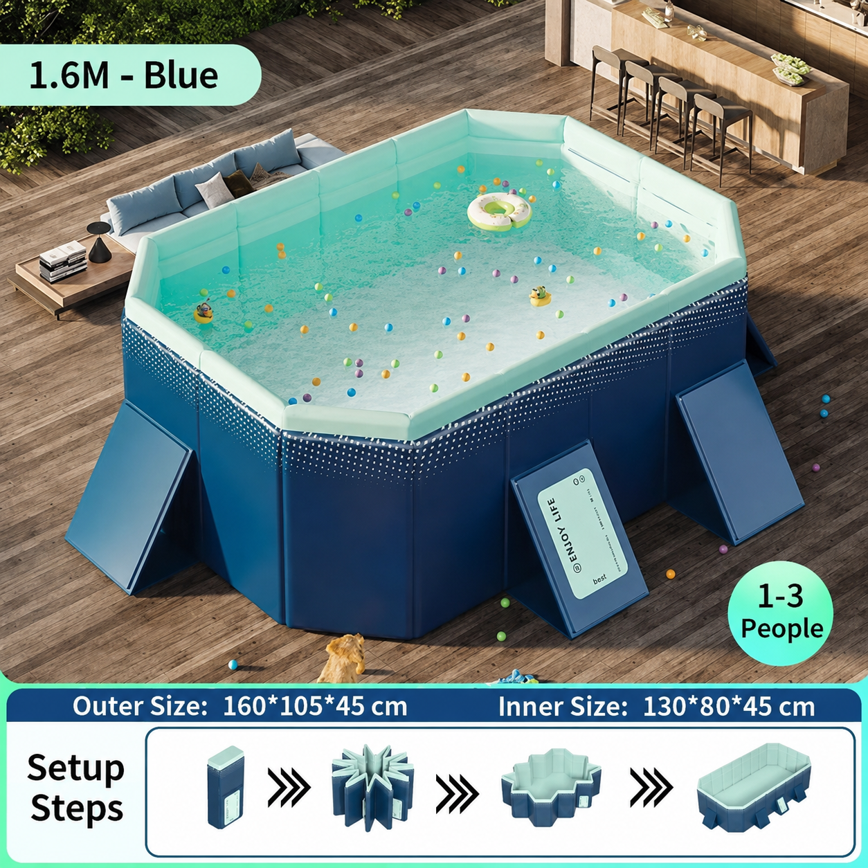 🔥🔥Hot Deal Summer SALE OFF UP TO 60%🔥🔥 Home swimming pool, automatic swimming pool without pump. thumbnail 8