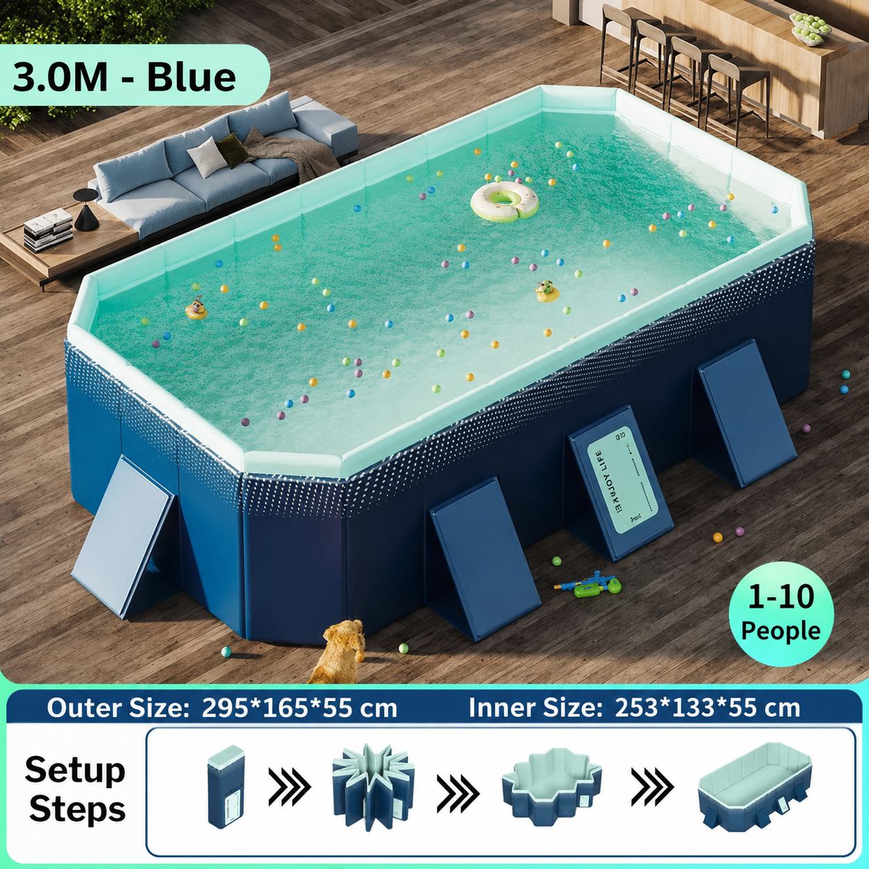 🔥🔥Hot Deal Summer SALE OFF UP TO 60%🔥🔥 Home swimming pool, automatic swimming pool without pump. thumbnail 12