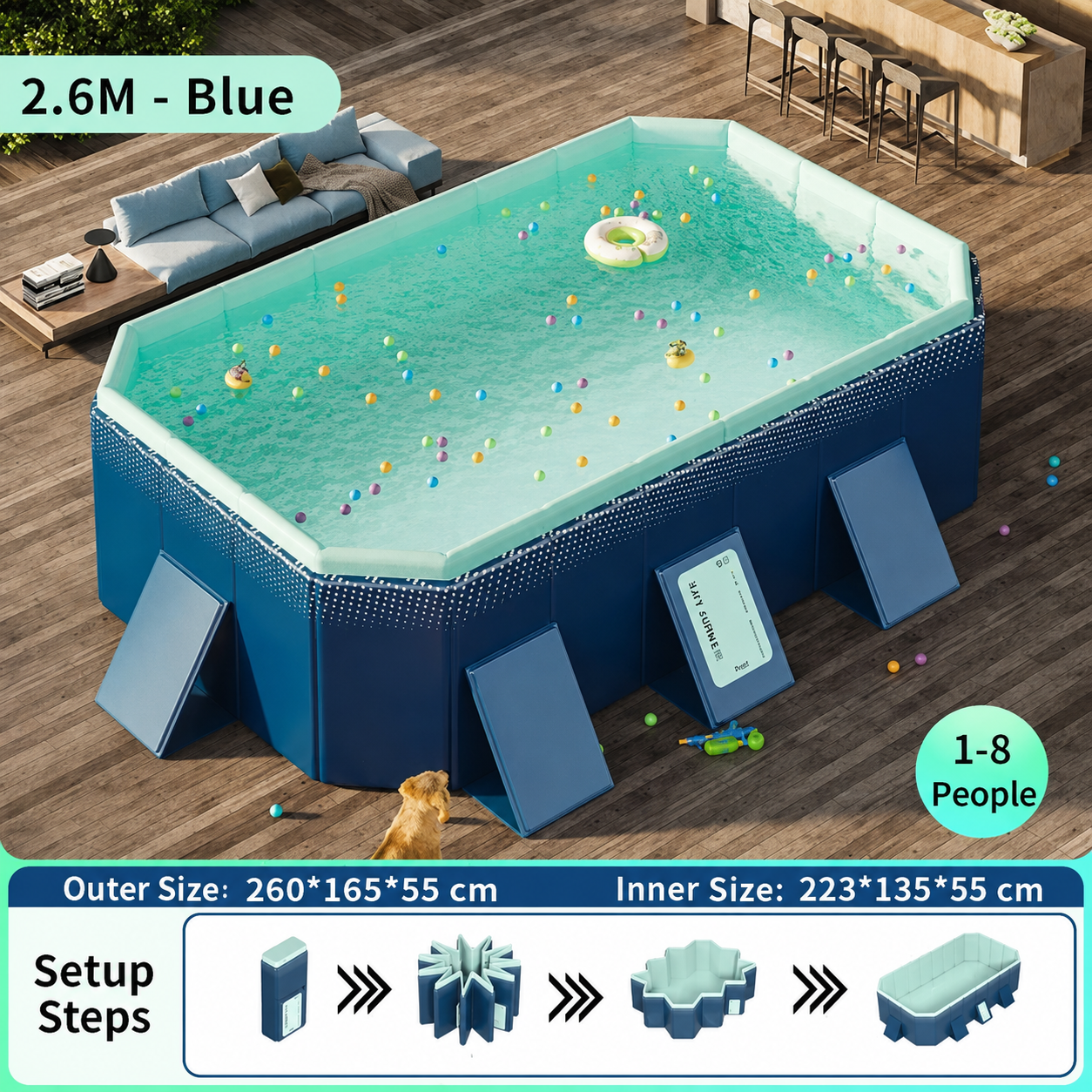 🔥🔥Hot Deal Summer SALE OFF UP TO 60%🔥🔥 Home swimming pool, automatic swimming pool without pump. thumbnail 11