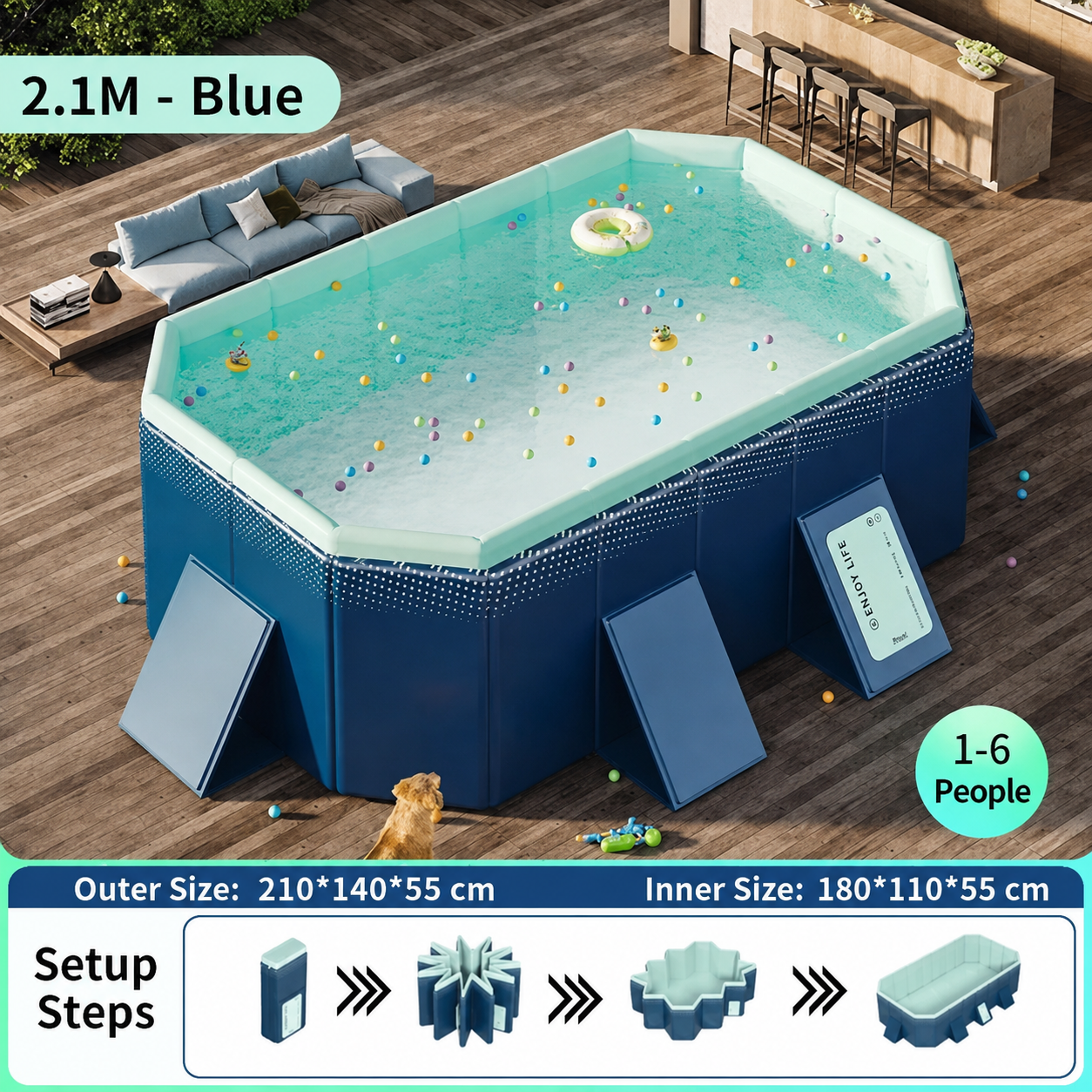🔥🔥Hot Deal Summer SALE OFF UP TO 60%🔥🔥 Home swimming pool, automatic swimming pool without pump. thumbnail 10