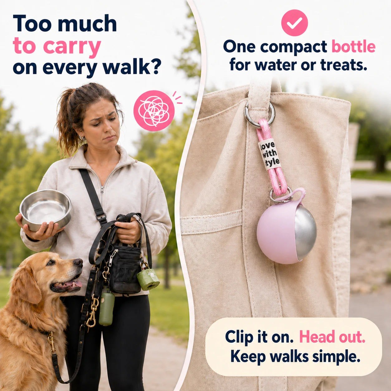 2-in-1 Portable Dog & Cat Water Bottle - Image 1