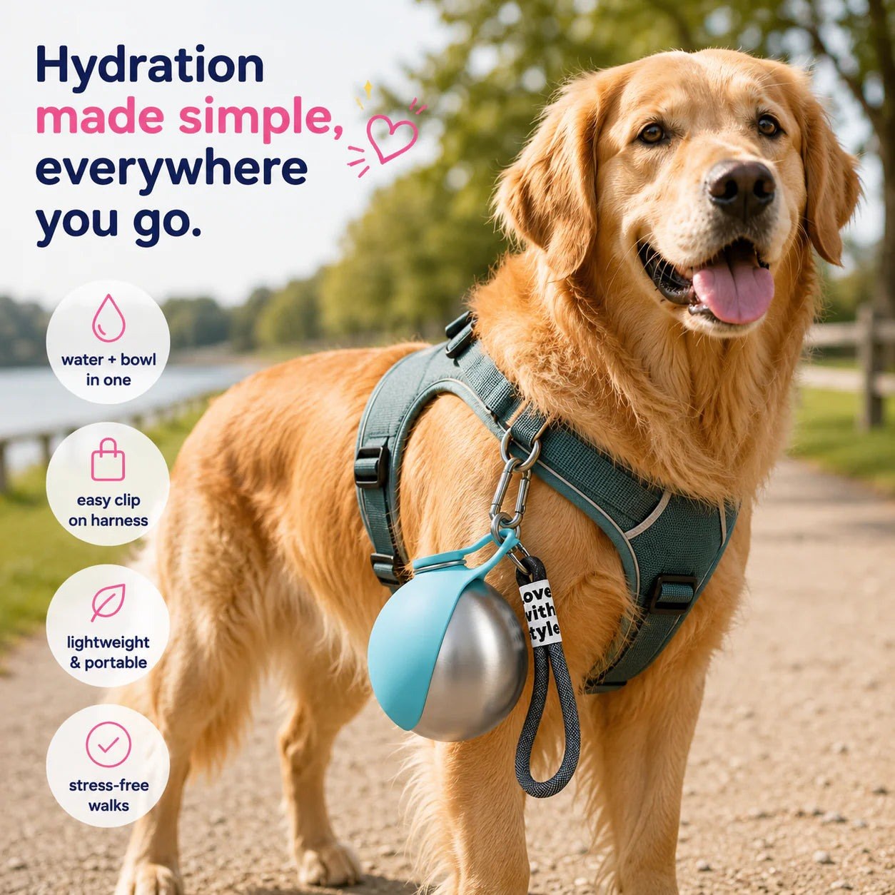 2-in-1 Portable Dog & Cat Water Bottle thumbnail 2