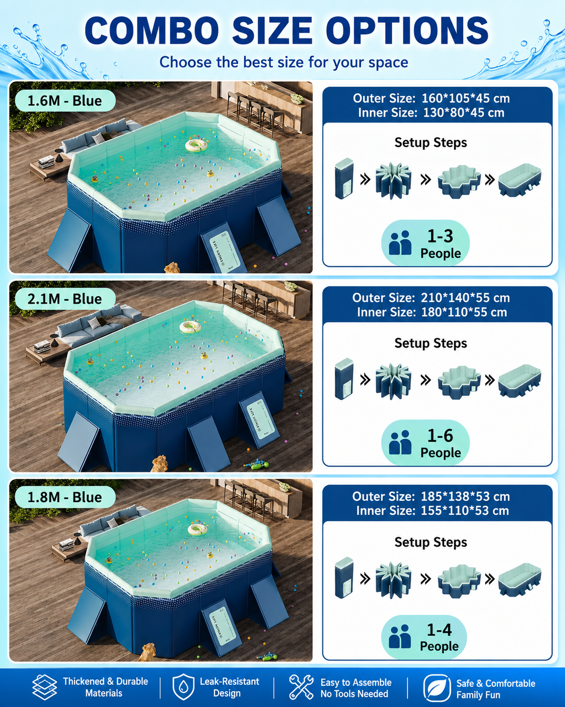 🔥🔥Hot Deal Summer SALE OFF UP TO 60%🔥🔥 Home swimming pool, automatic swimming pool without pump. thumbnail 18