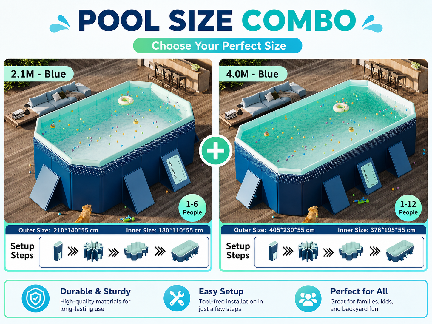 🔥🔥Hot Deal Summer SALE OFF UP TO 60%🔥🔥 Home swimming pool, automatic swimming pool without pump. thumbnail 16