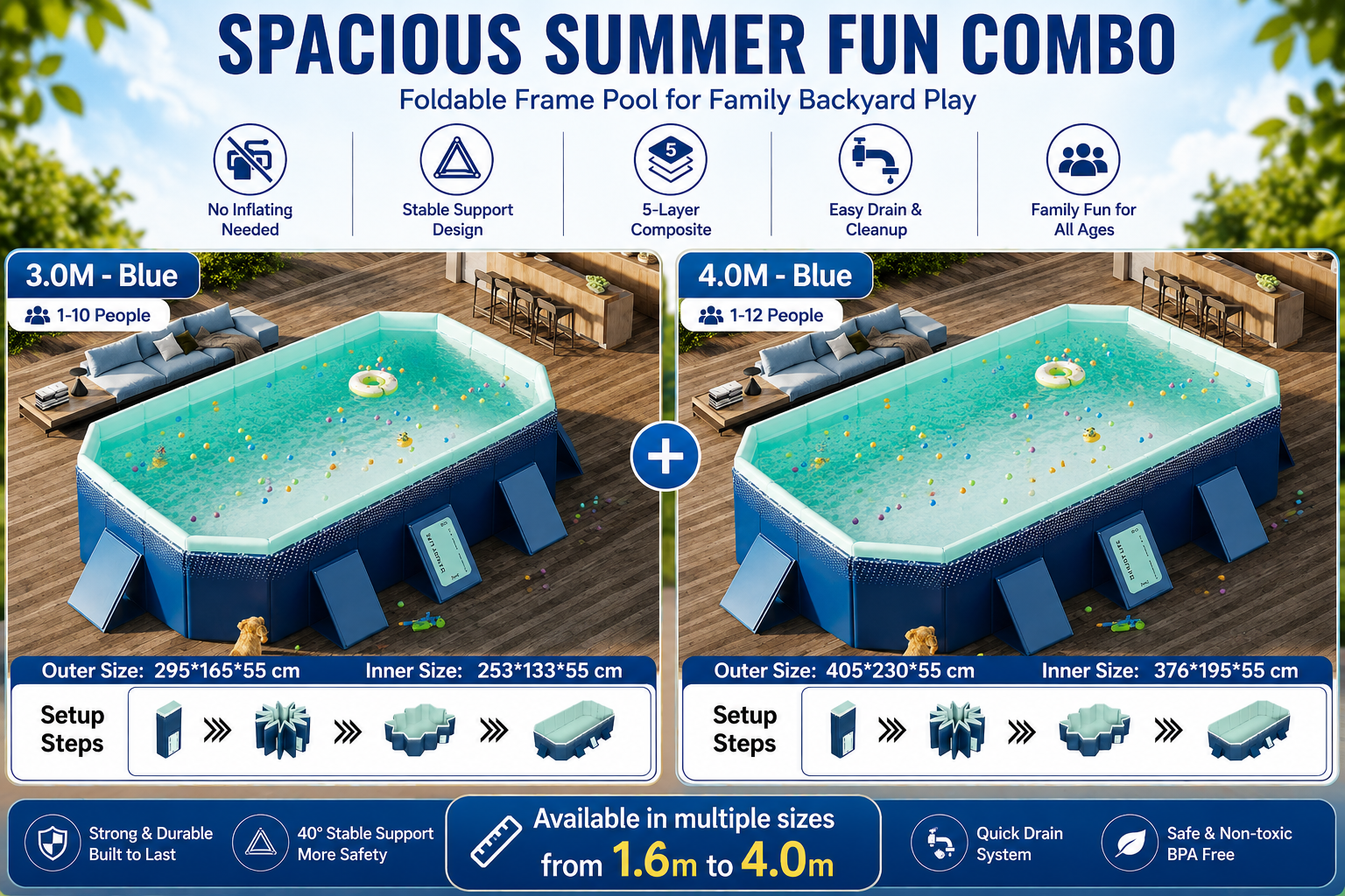 🔥🔥Hot Deal Summer SALE OFF UP TO 60%🔥🔥 Home swimming pool, automatic swimming pool without pump. thumbnail 17