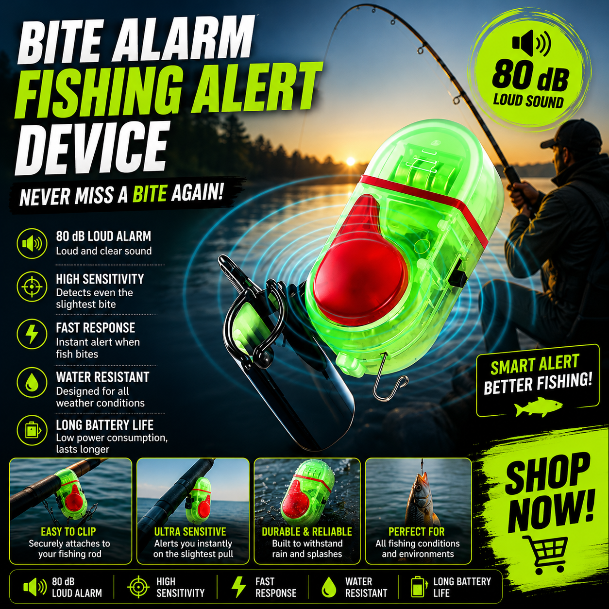 ⭐ Make Dad’s Day Special - Up To 50% OFF 🔥- Instant Fishing Bite Alarm 🎣 - Image 1