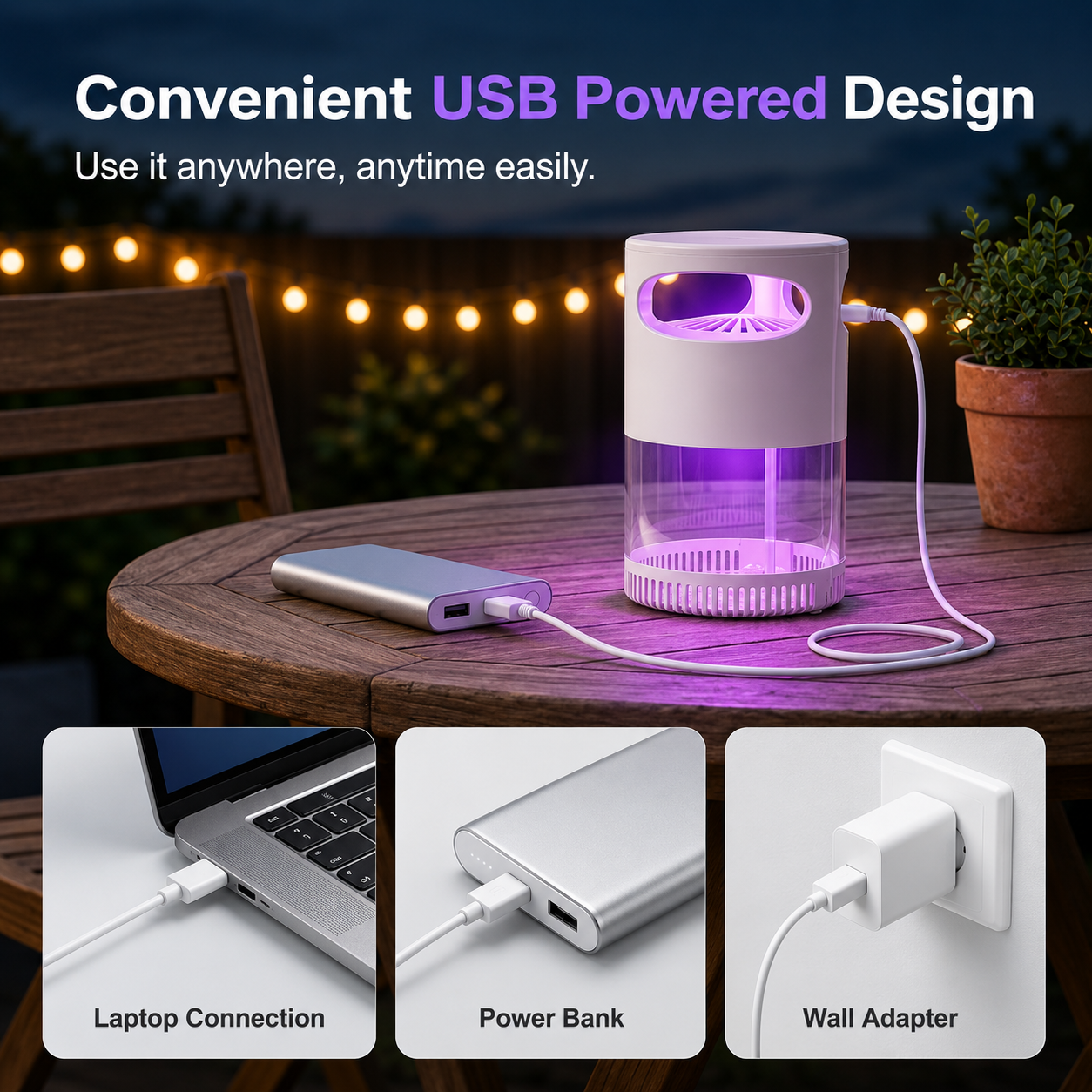 🔥Last Day 50% OFF! UV Mosquito Killer Lamp – quiet, USB, chemical-free. 50K+ sold! thumbnail 7