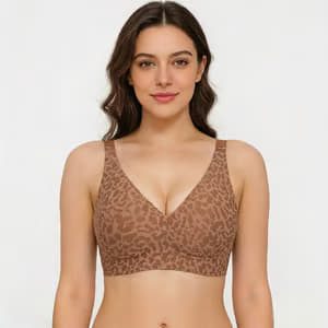 🏆LAST DAY SALE 49% OFF 🔥Super Firming Leopard Print Jelly Bra | Women Wirefree Bras 👍No More Sagging Breasts thumbnail 10
