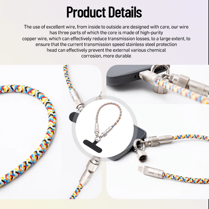 🔥 Summer Sale Upto 60% 2-in-1 Phone Lanyard Charging Cable thumbnail 4