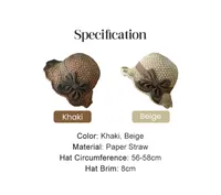 🔥 Hot Sale 60% OFF🔥Elegant Woven Straw Sun Hat with Bow thumbnail 10