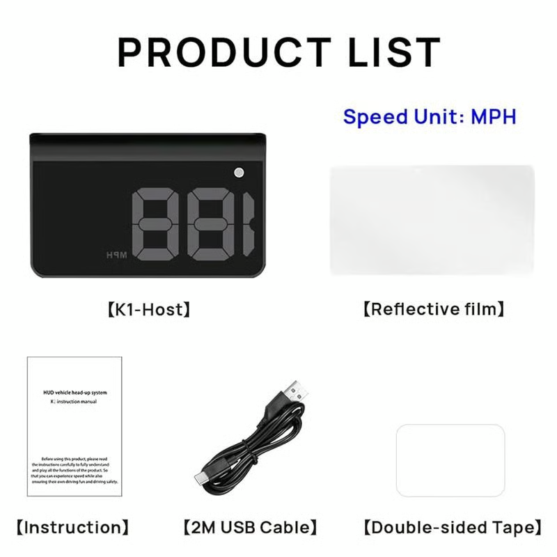 🔥 Summer Sale Upto 60% Head-Up Display Car GPS Digital Speedometer thumbnail 11