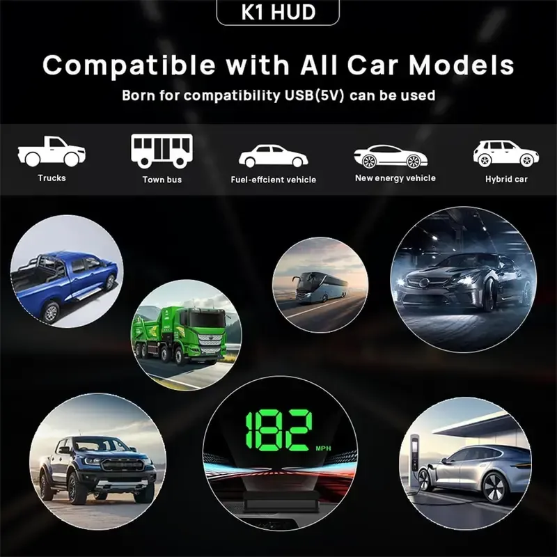 🔥 Summer Sale Upto 60% Head-Up Display Car GPS Digital Speedometer thumbnail 8