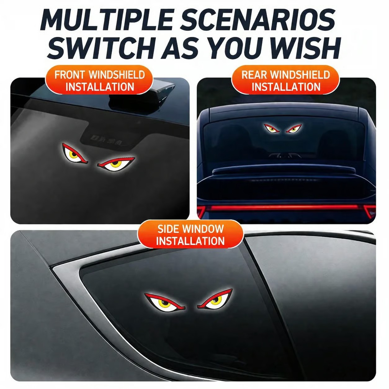 🔥Hot Sale 60% OFF🔥 Solar Demon Eye LED Car Window Light🚘 thumbnail 4