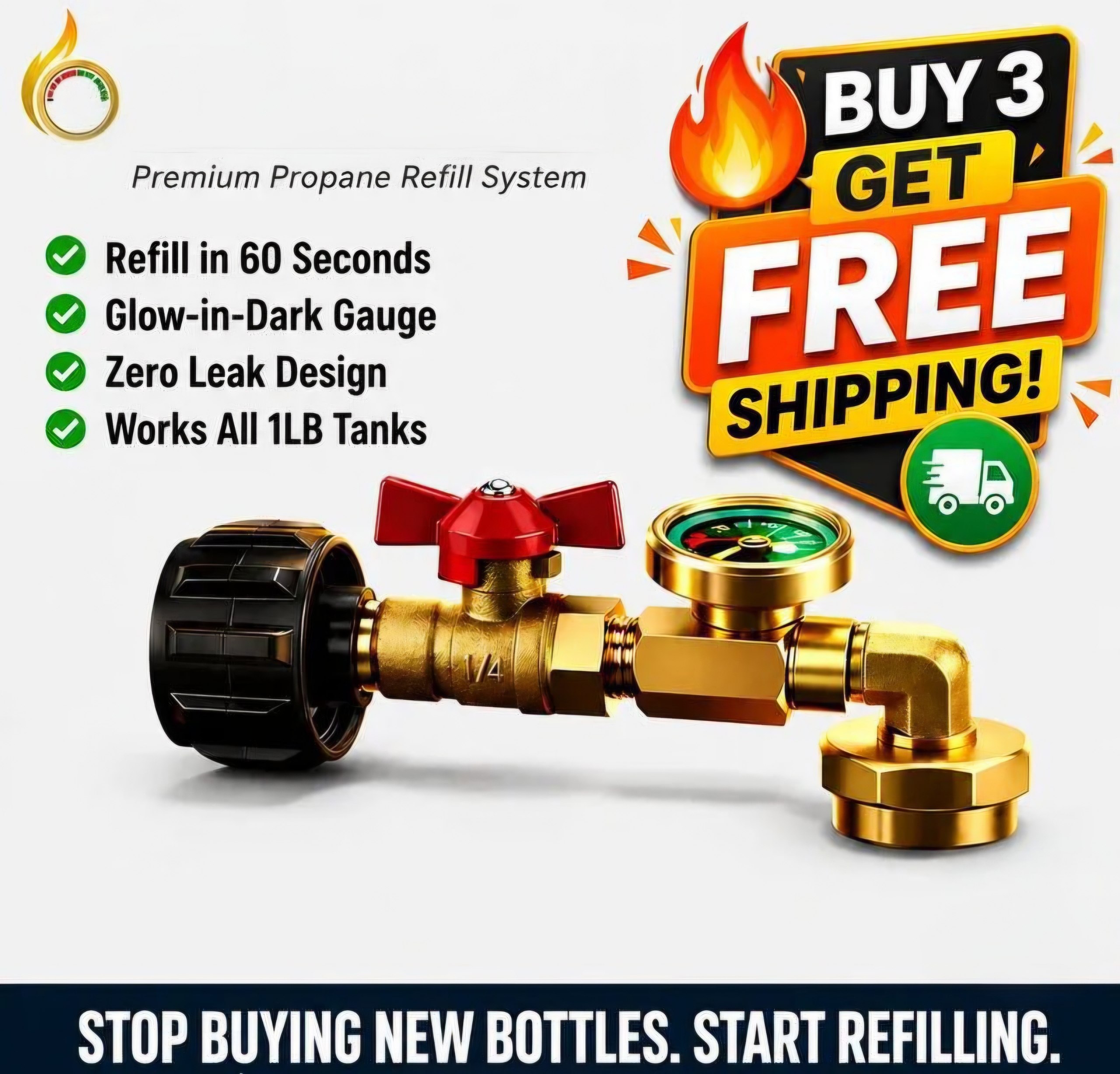 🔥 Summer Sale Upto 60% - Propane Refill Adapter thumbnail 4