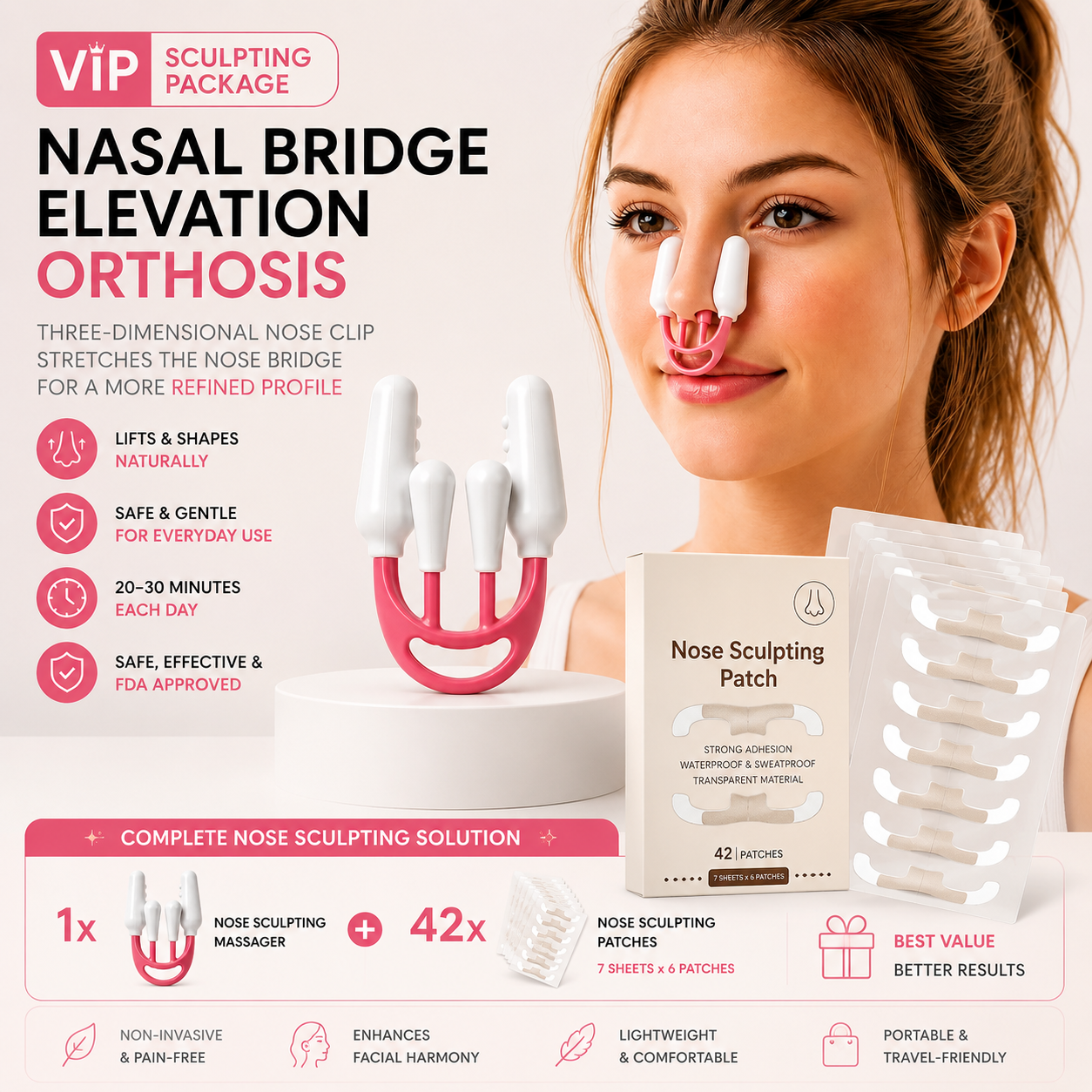 💖 For Girls Sale Up to 50% OFF 💖 - Nose Lifting Tool for Reshaping Nose 👃 - Image 1