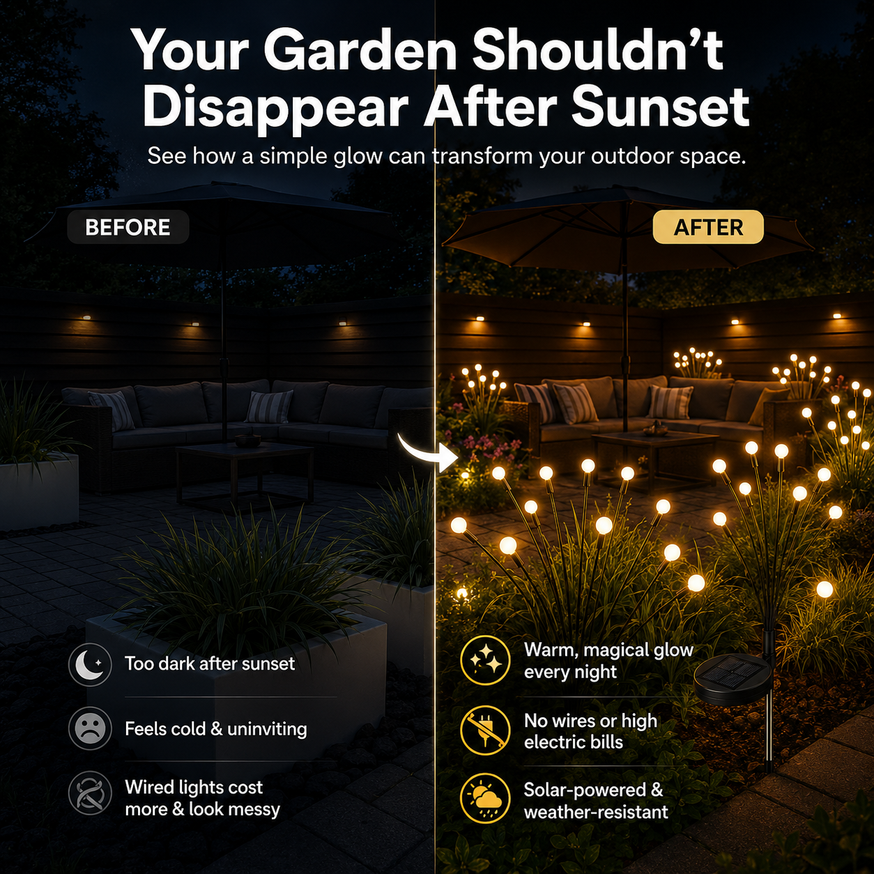 🔥 50% OFF TODAY 🔥 🌿 Solar Garden Lights: Light Up Your Garden Without Wiring ✨ thumbnail 6
