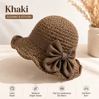 🔥 Hot Sale 60% OFF🔥Elegant Woven Straw Sun Hat with Bow thumbnail 13