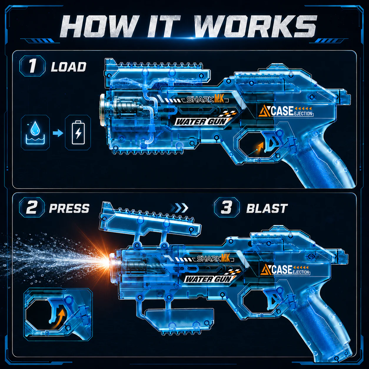 🔥🔥Hot Deal Summer SALE OFF UP TO 60%🔥Galaxy Ring Blaster Water Gun thumbnail 4