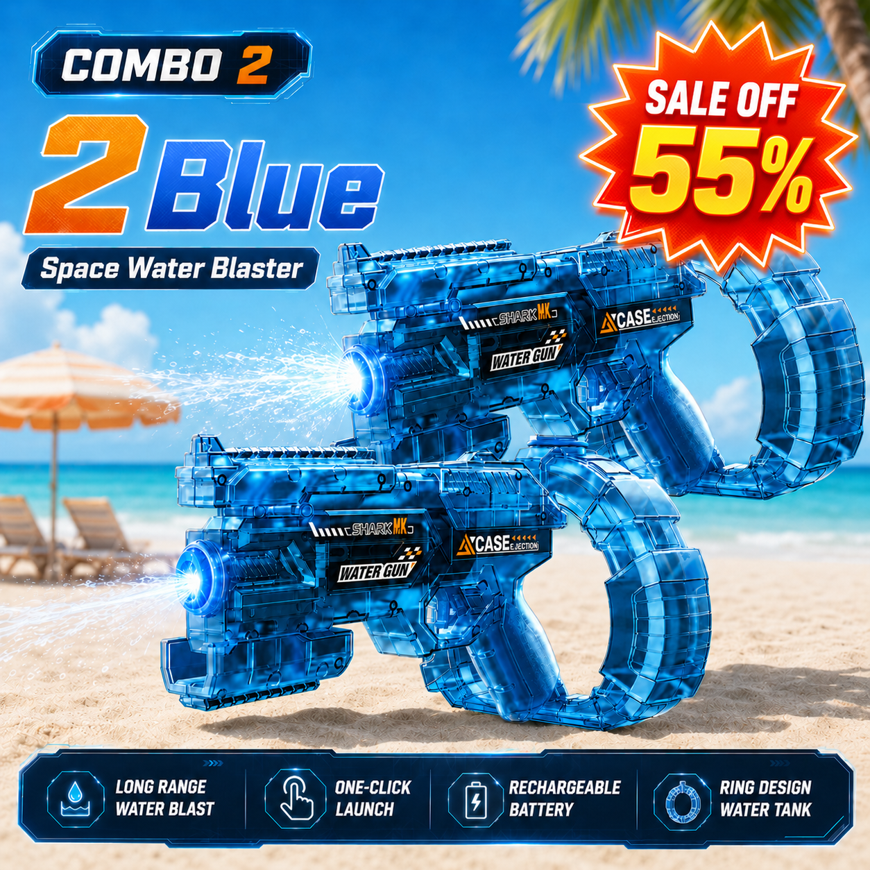 🔥🔥Hot Deal Summer SALE OFF UP TO 60%🔥Galaxy Ring Blaster Water Gun thumbnail 8