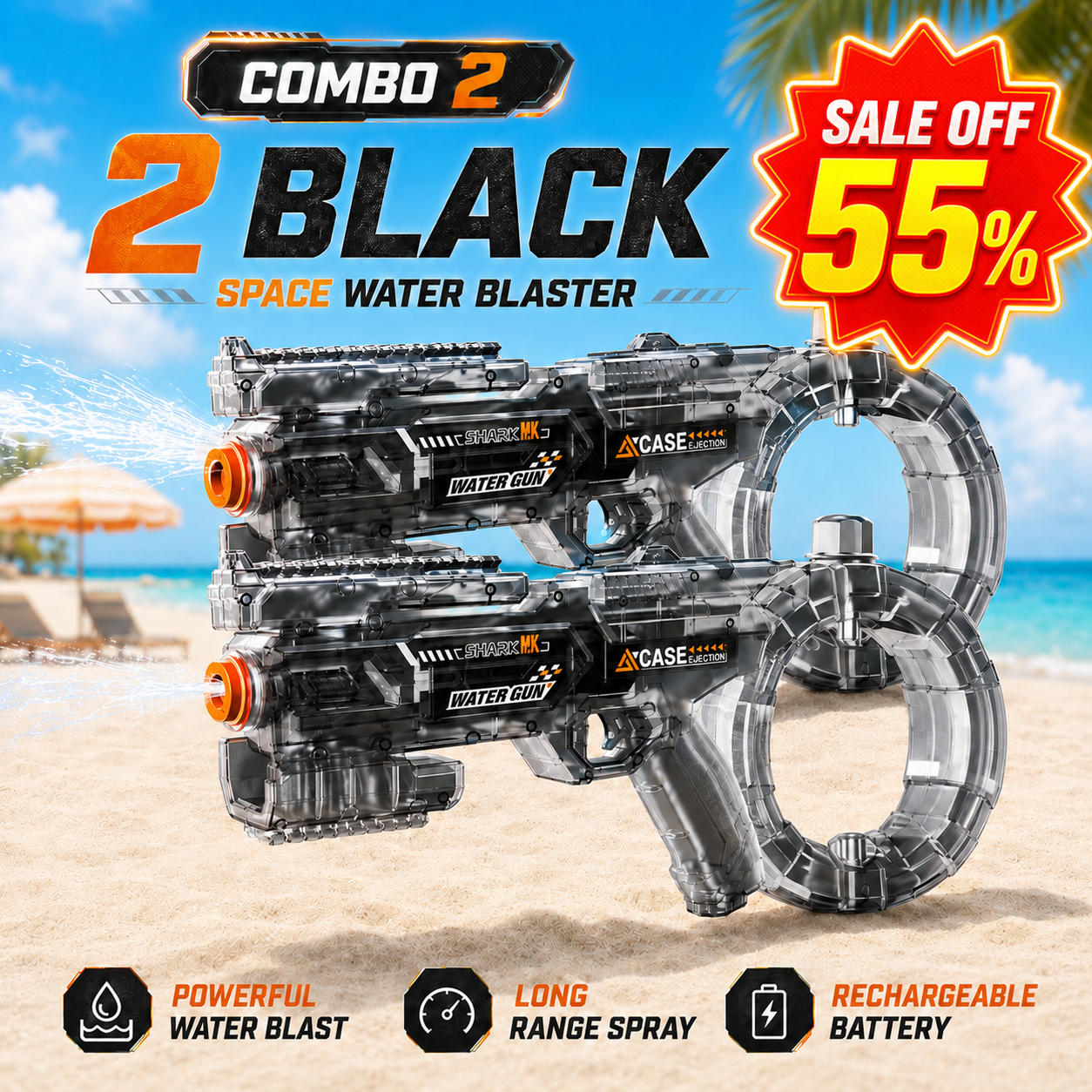 🔥🔥Hot Deal Summer SALE OFF UP TO 60%🔥Galaxy Ring Blaster Water Gun thumbnail 9