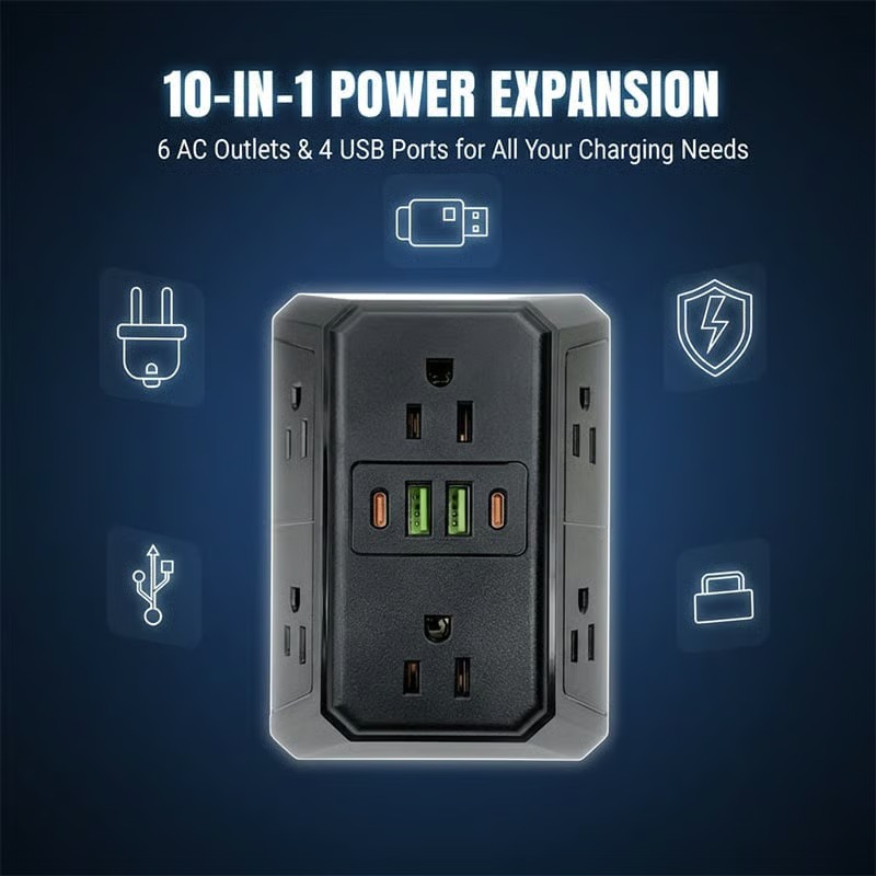 🔥Hot Sale 60% OFF🔥Multi Plug 6-Outlet Extender thumbnail 6