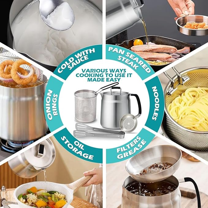 🔥Hot Summer Deal – Up To 20% OFF 🔥- Crisp & Clean Fry Pot (Stainless Steel) 🍳 thumbnail 4