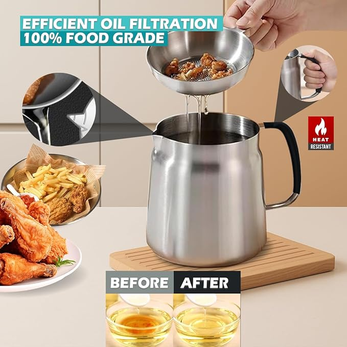 🔥Hot Summer Deal – Up To 20% OFF 🔥- Crisp & Clean Fry Pot (Stainless Steel) 🍳 thumbnail 5